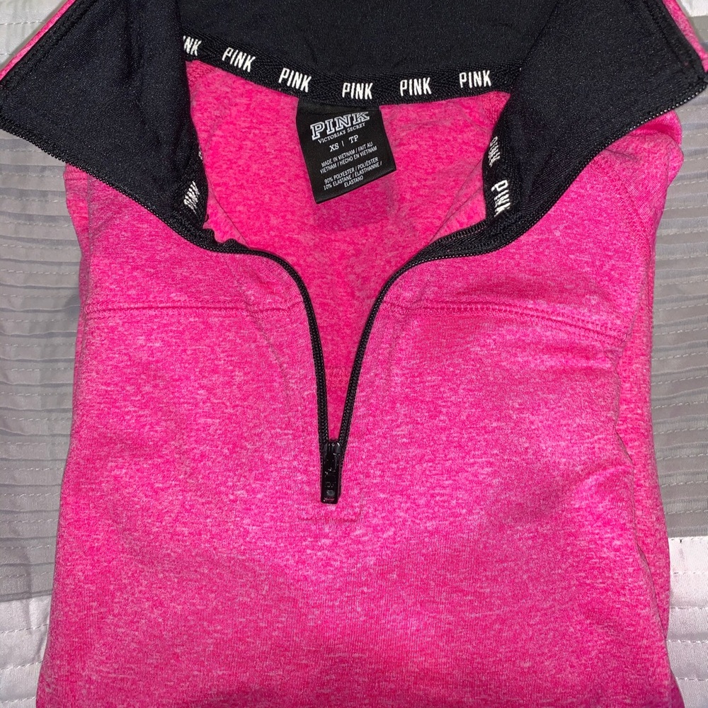 Pink Victoria secret workout 1/4 zip up